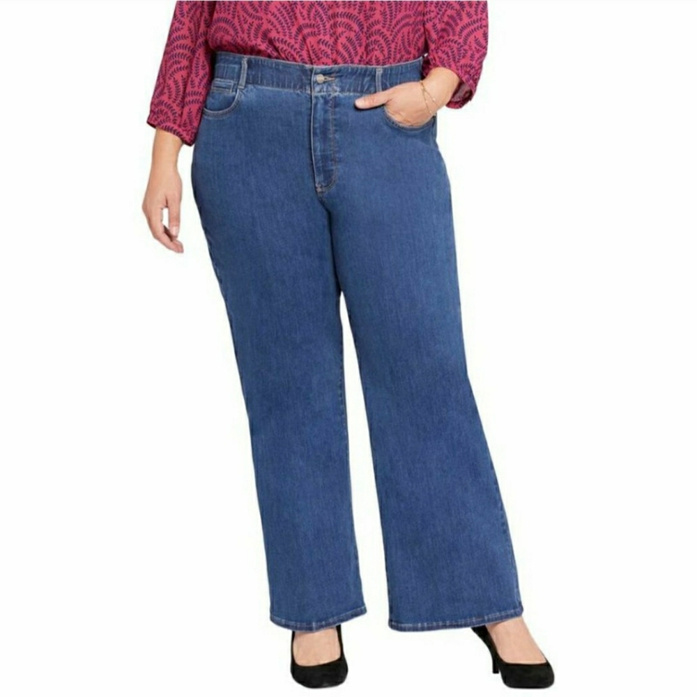NYDJ Wide Leg Jeans Color Waterfall Sz 3X